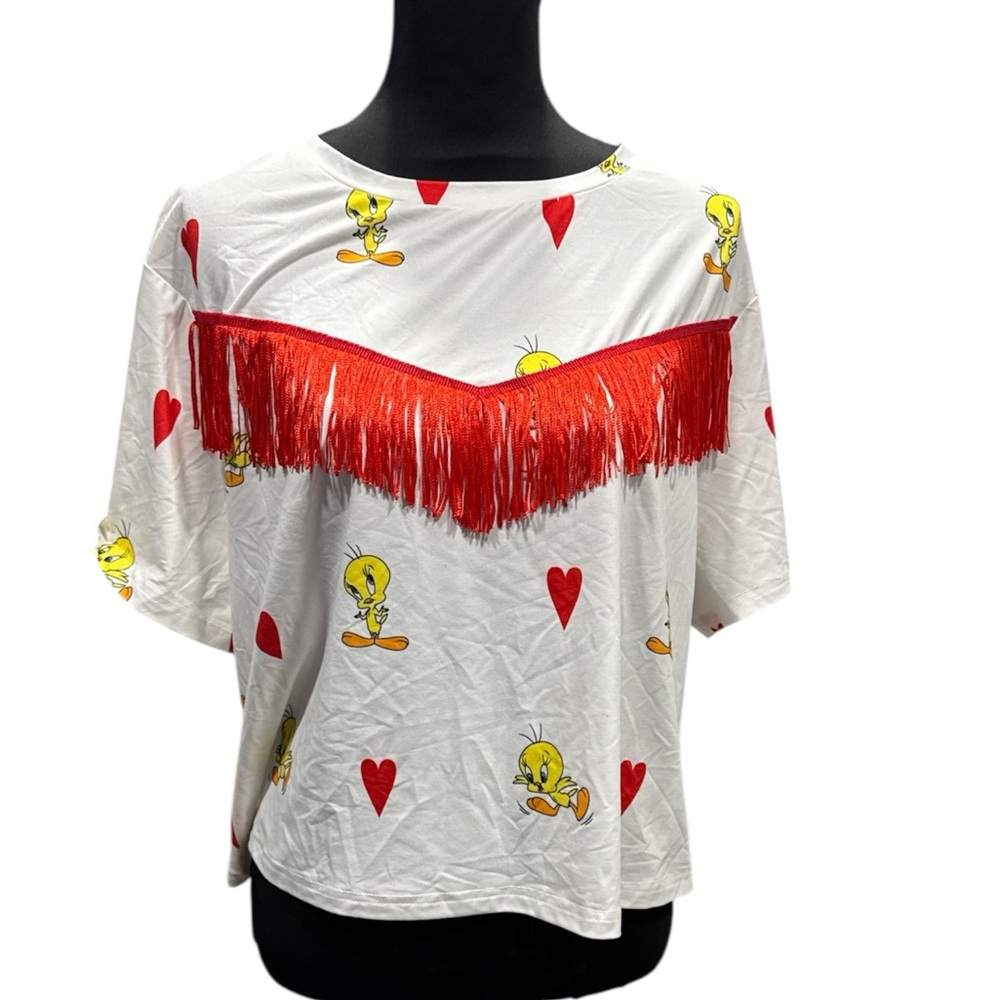 NWOT Looney Tunes x unique vintage tweety twin fringe